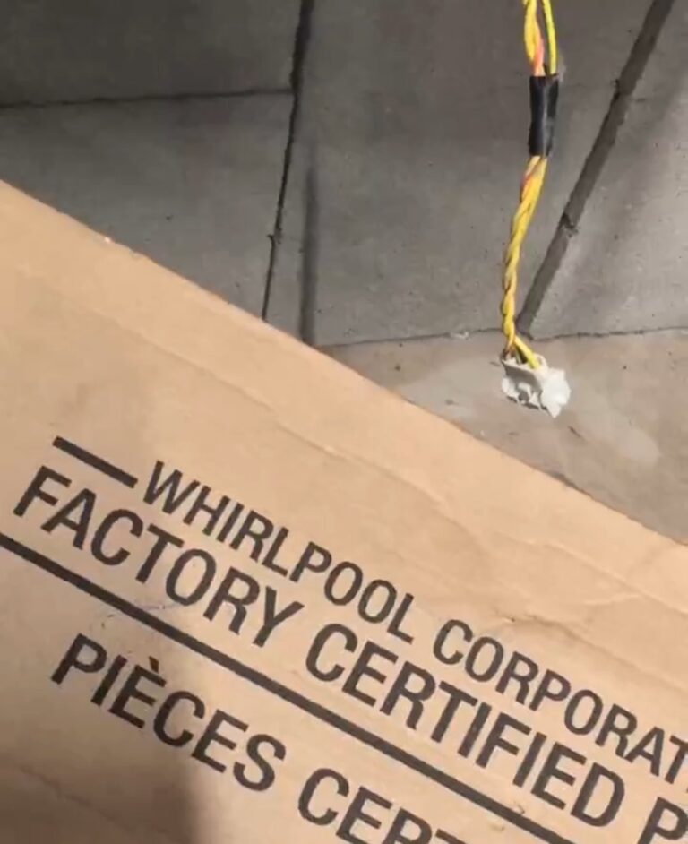 Box for a genuine Whirlpool Factory Certified replacement part used in a dryer repair in San Antonio